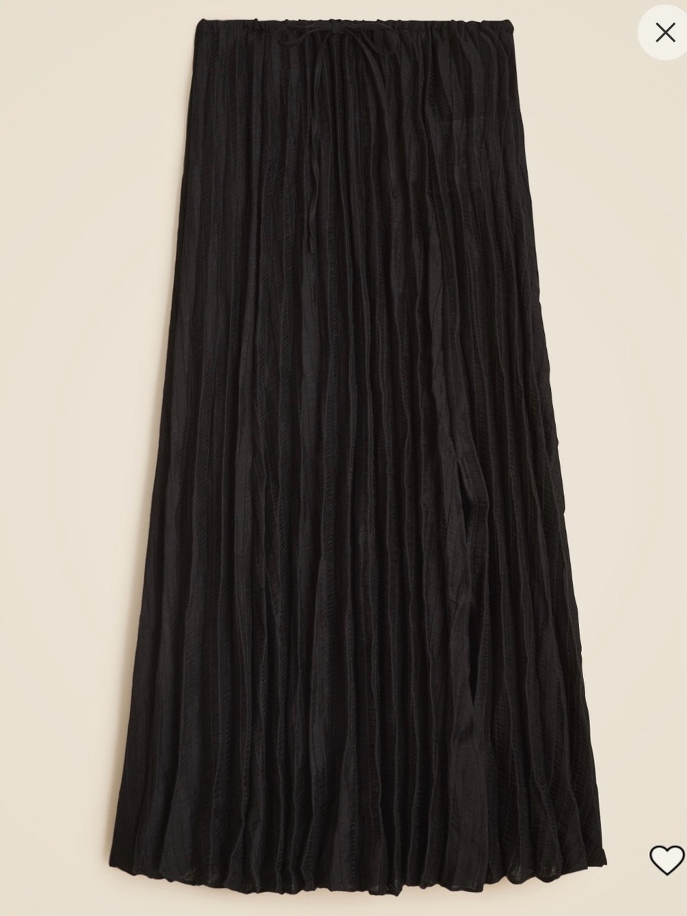 NWT JCrew pleated drawstring linen blend skirt
